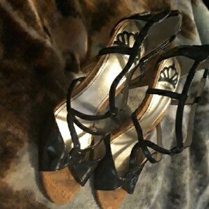 Elegant Black Strappy Women's Shoes